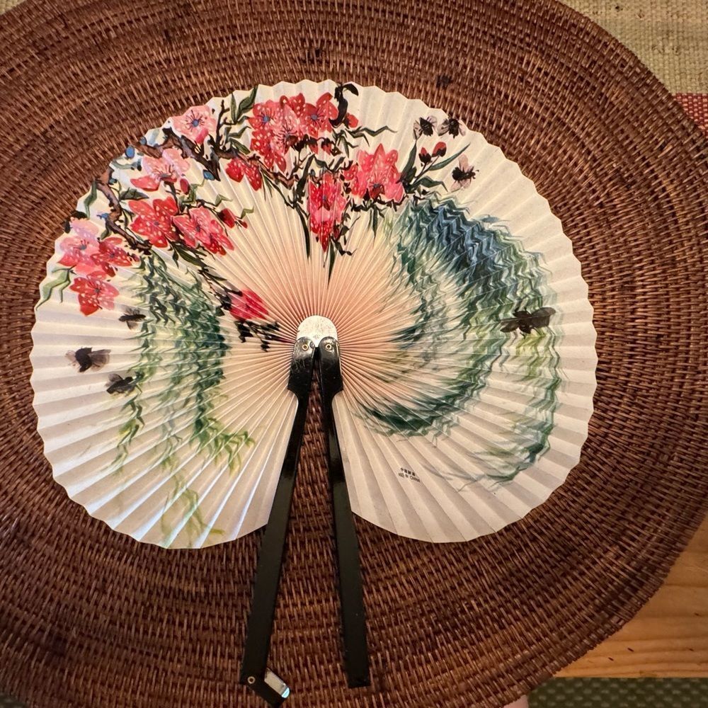 Vintage Folding Paper Hand Fan